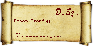 Dobos Szörény névjegykártya